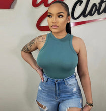 Load image into Gallery viewer, Solid Color Sleeveless Vest Bodysuit
