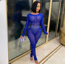 Load image into Gallery viewer, Sexy Long Sleeve Tight Ripped Jumpsuit
