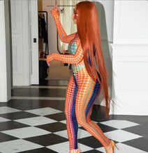 Load image into Gallery viewer, Fashion Print Long Sleeve Tight Jumpsuits
