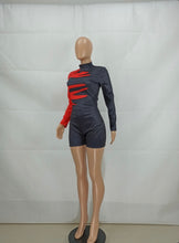 Load image into Gallery viewer, Fashion Printed Long Sleeve Slim Romper
