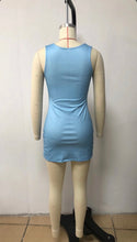 Load image into Gallery viewer, Baseball Print Vest Split Dress
