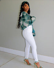 Load image into Gallery viewer, Plus Size Plaid Print Lapel Fashion Casual Coat
