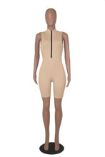 Load image into Gallery viewer, Fashion Zipper Sleeveless Rompers
