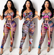 Load image into Gallery viewer, Casual Sling Printed Top Pants Two Piece Set
