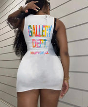 Load image into Gallery viewer, Letter Print Sleeveless Mini Dress
