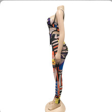 Load image into Gallery viewer, Casual Sling Printed Top Pants Two Piece Set

