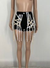 Load image into Gallery viewer, Denim Ribbon Skinny Jeans Shorts
