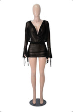 Load image into Gallery viewer, Deep V Neck Backless Mesh Two Piece Skirts Set
