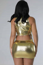 Load image into Gallery viewer, Sexy Bandage Crop Tops And Skirt Two Piece Set
