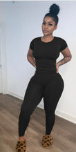 Load image into Gallery viewer, A Solid Short Sleeve Slim Fit Two Piece Pants Set
