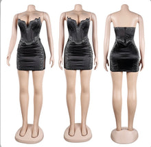 Load image into Gallery viewer, Sexy Mesh Patchwork Hot Drilling Night Club Dress
