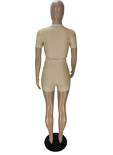 Load image into Gallery viewer, Solid T Shirt And Shorts Two Piece Sets
