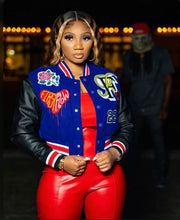 Load image into Gallery viewer, Plus Size Fashion Print Long Sleeve Baseball Jacket
