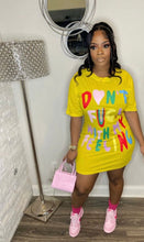 Load image into Gallery viewer, Plus Size Letter Print Short Sleeve Casual Dress

