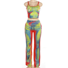 Load image into Gallery viewer, Fashion Printed Vest And Pants Two Piece Set
