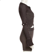 Load image into Gallery viewer, Fashion Single-breasted T Shirt And Short Two Piece Set
