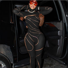 Load image into Gallery viewer, Solid Hollow Out Hooded Knits Jumpsuit
