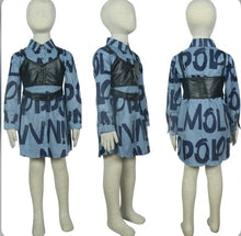 Load image into Gallery viewer, Kids Girls Letter Shirt + PU Leather Small Sling Two Piece Set

