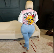 Load image into Gallery viewer, Casual Printed Long Sleeve Baseball Jacket
