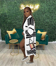 Load image into Gallery viewer, Casual Cardigan Long Knit Striped Coat
