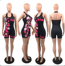 Load image into Gallery viewer, Sexy Print Halter Romper
