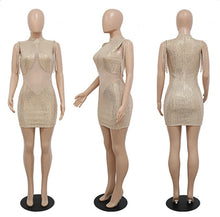 Load image into Gallery viewer, Sexy Hollow Out Sequin Tassel Mini Dress
