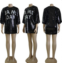 Load image into Gallery viewer, Casual Sequin Print Mini Dress
