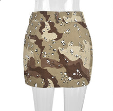 Load image into Gallery viewer, Camo Zip Pocket Street Trendy Skirt
