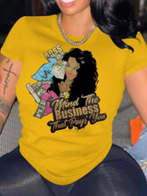 Load image into Gallery viewer, Plus Size Casual Print Short Sleeve T-shirt
