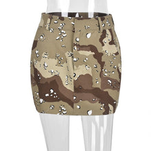 Load image into Gallery viewer, Camo Zip Pocket Street Trendy Skirt
