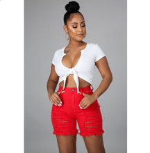 Load image into Gallery viewer, Denim Ripped Hole Jeans Shorts
