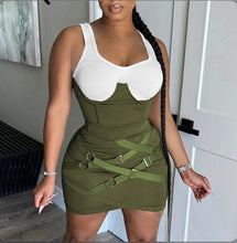 Load image into Gallery viewer, Sexy Patchwork Sleeveless Mini Dress
