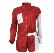 Load image into Gallery viewer, Casual Color Block Shirt And Shorts Two Piece Set
