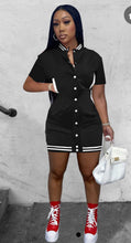Load image into Gallery viewer, Casual Buttons Baseball Mini Dress
