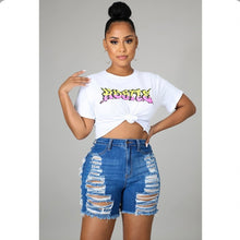 Load image into Gallery viewer, Denim Ripped Hole Jeans Shorts
