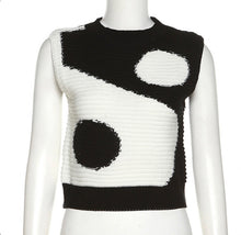 Load image into Gallery viewer, Fashion Knits Print Sleeveless Slim Tops
