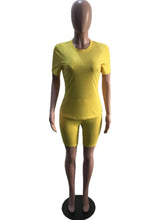 Load image into Gallery viewer, Solid Color Loose Short Sleeve Two Piece Set
