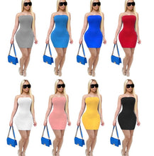Load image into Gallery viewer, Plus Size Sexy Strapless Bodycon Mini Dress
