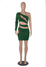 Load image into Gallery viewer, Sexy Single Shoulder Sleeve Hollow Out MIni Dress
