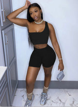 Load image into Gallery viewer, Casual Sports Solid Tank Top Shorts Two Piece Set

