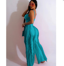 Load image into Gallery viewer, Solid Sling Tassel Pants Two Piece Set
