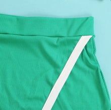 Load image into Gallery viewer, Sexy Slim Lapel Short Sleeve Side Slit Skirt Two Piece Set
