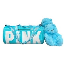 Load image into Gallery viewer, A Teddy Bear Slippers and Pink Duffle Bag
