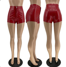 Load image into Gallery viewer, PU Leaher Skinny Shorts
