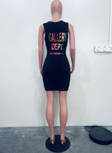 Load image into Gallery viewer, Letter Print Sleeveless Mini Dress
