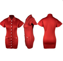 Load image into Gallery viewer, Solid Color Ruffle Sleeve Dress
