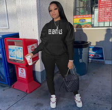 Load image into Gallery viewer, Casual Print Hooded Sweatshirt Sport Two Piece Pants Set
