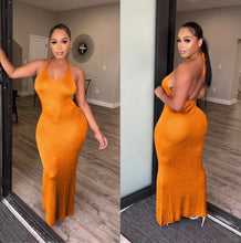 Load image into Gallery viewer, Sexy Backless U Neck Maxi Dress
