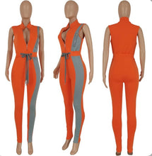 Load image into Gallery viewer, Casual Sleeveless Zipper Skinny Jumpsuit
