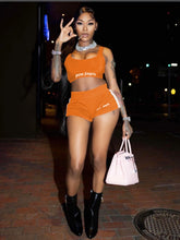 Load image into Gallery viewer, Fashion Sports Print Top Shorts Two Piece Set
